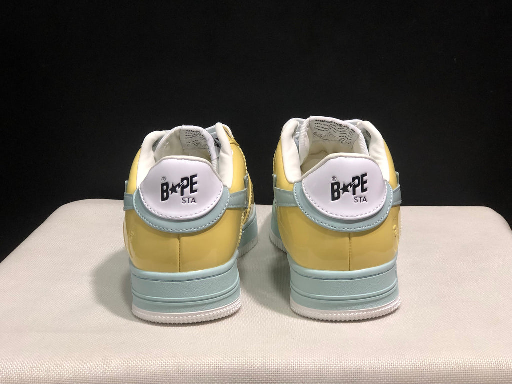 BAPE STA Low-Top Sneakers Yellow Blue Brown