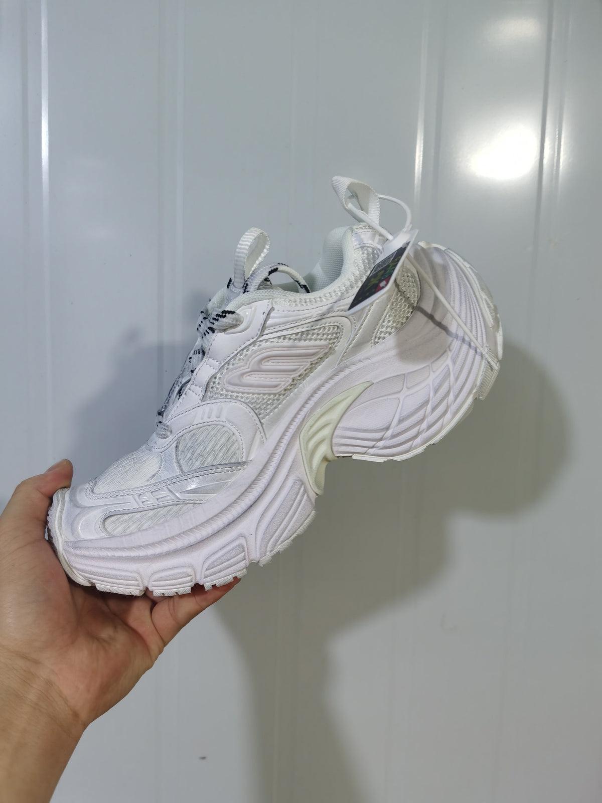 9000 White Chunky Sneakers