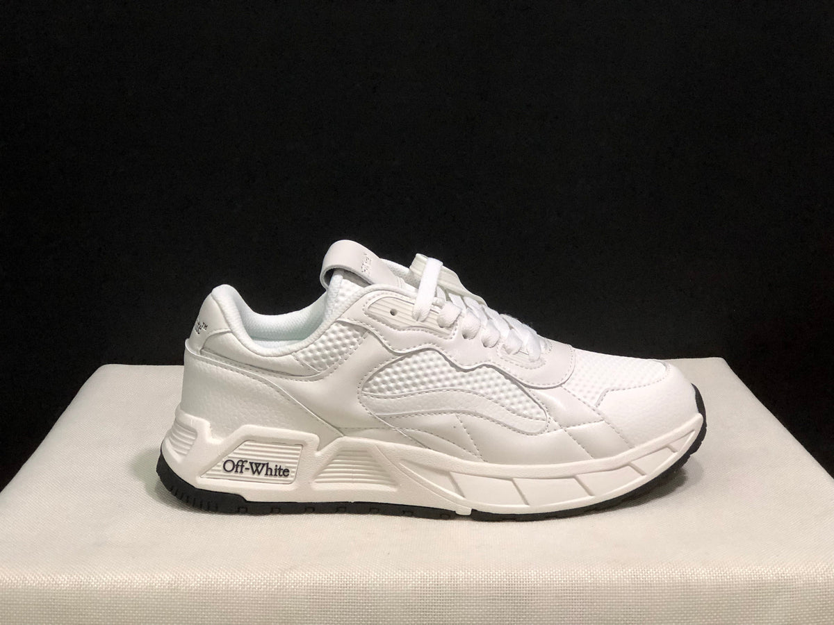 Off-White White Leather Low-Top Casual Sneakers