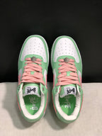 BAPE Bape Sta Low-Top Sneakers Mint Green and Pink