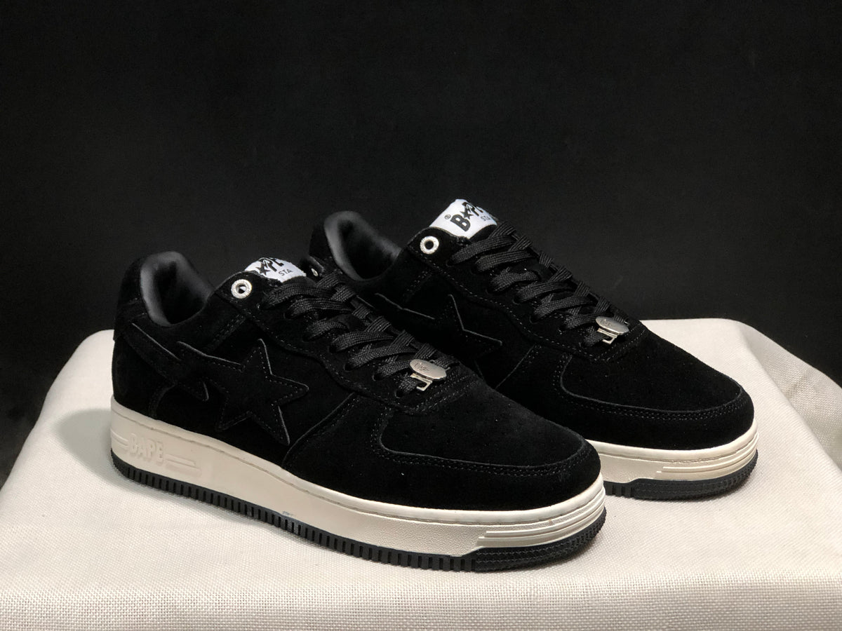 BAPE STA Low-Top Sneakers Black Suede