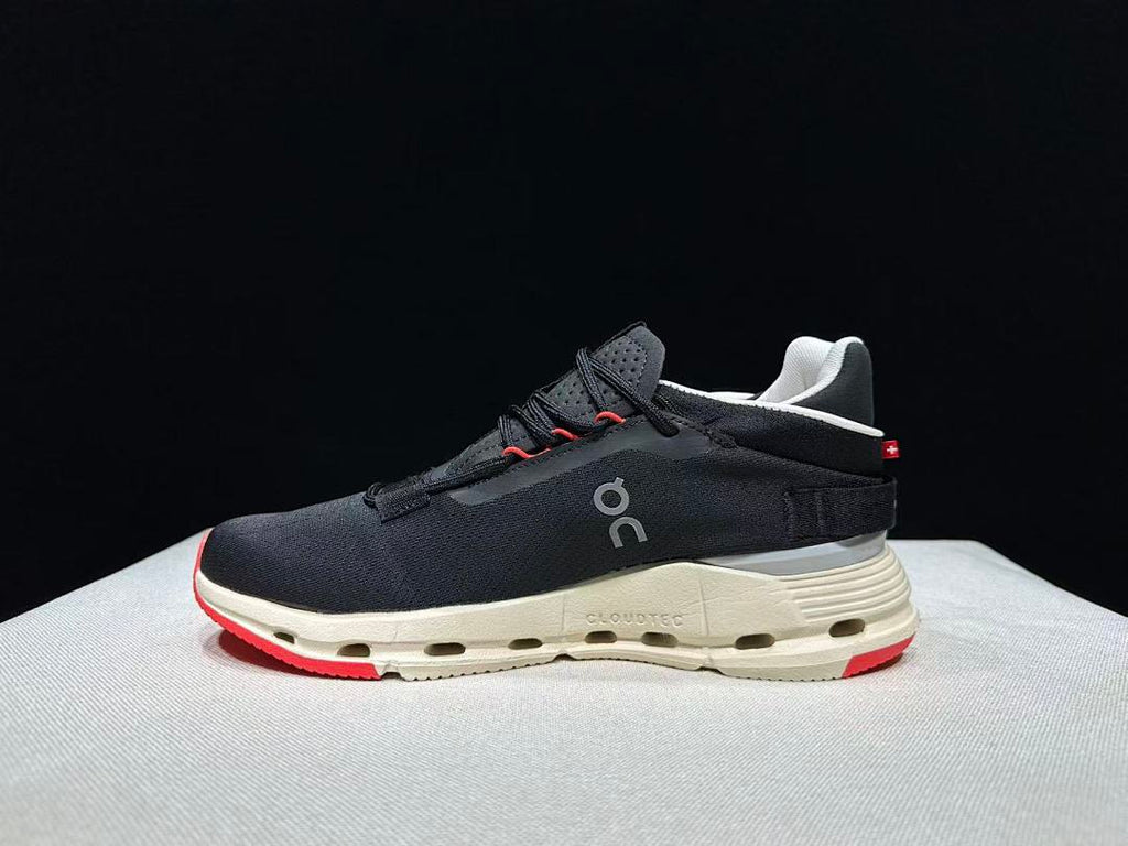 On Cloudnova 2 Sneakers Black and Red