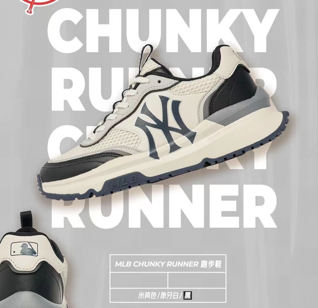 MLB Chunky Runner Sneakers Beige/Ivory and Black