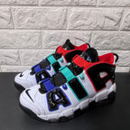 Nike Air More Uptempo Sneakers White Black Red Aqua