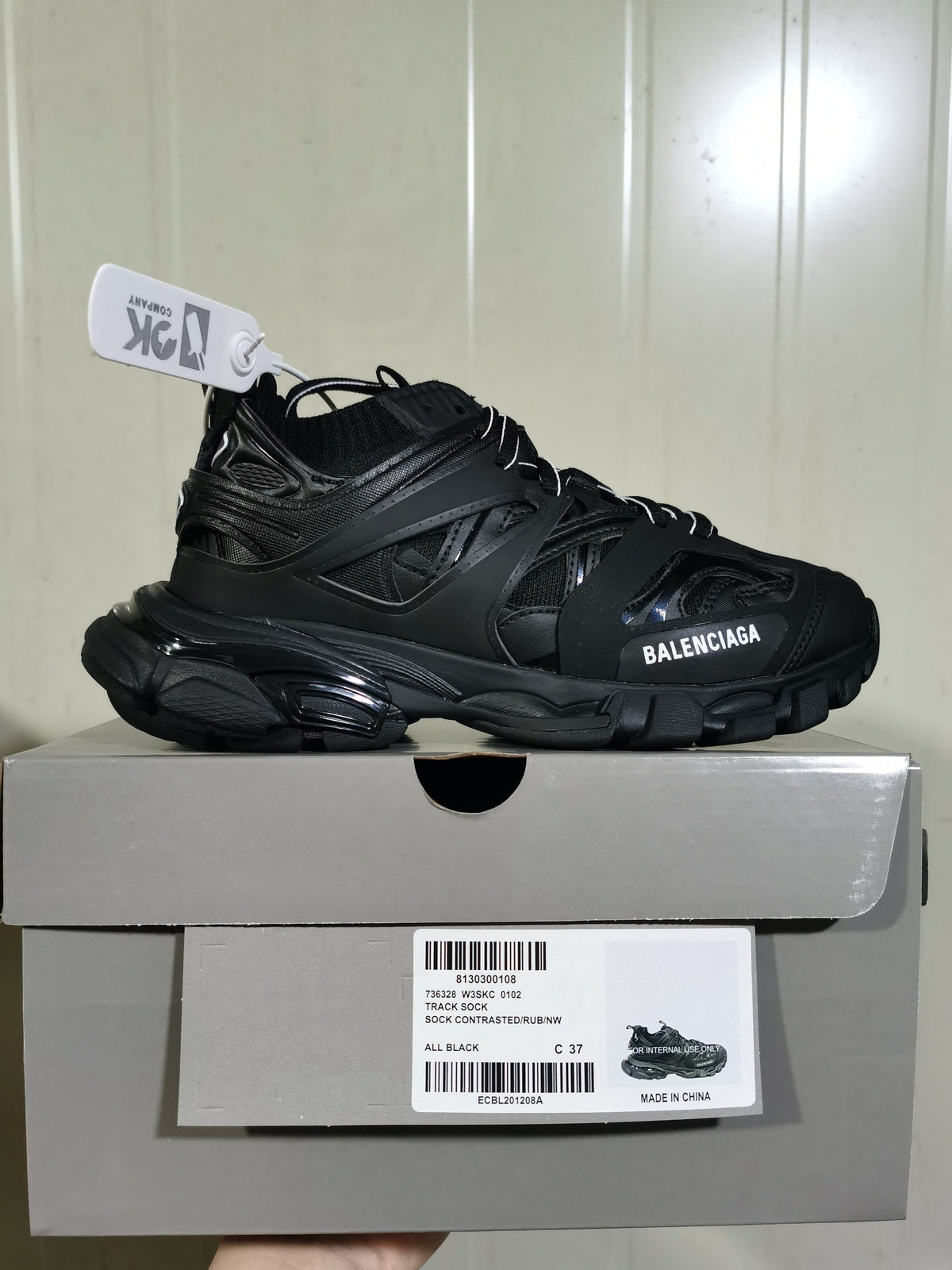 Balenciaga Track Sock Sneakers Black 736328 W3SKC 0102