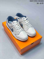 Nike SB Dunk Low LV Monogram Sneakers, White and Navy