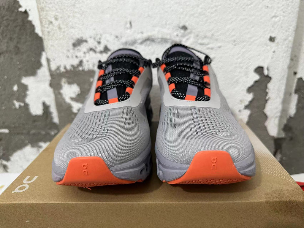 On Cloudtec Running Shoes Cement Gray and Orange