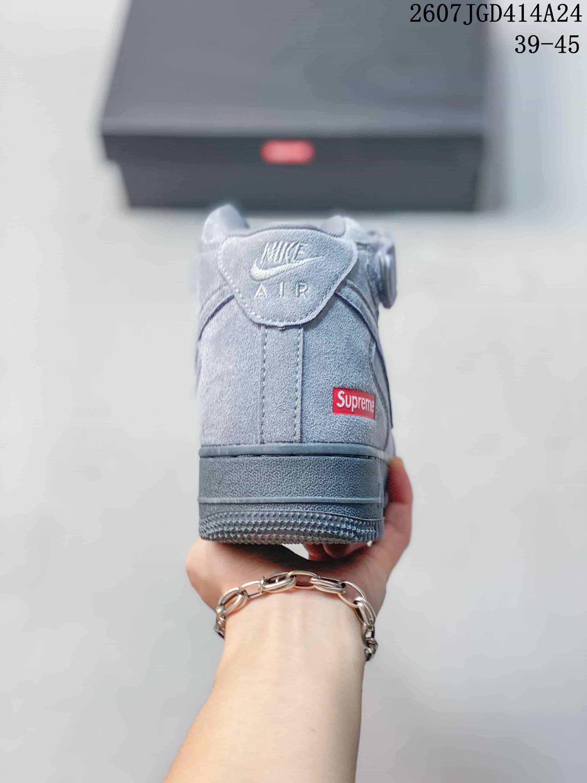 Nike Air Force 1 '07 Mid Gray High-Top Sneakers