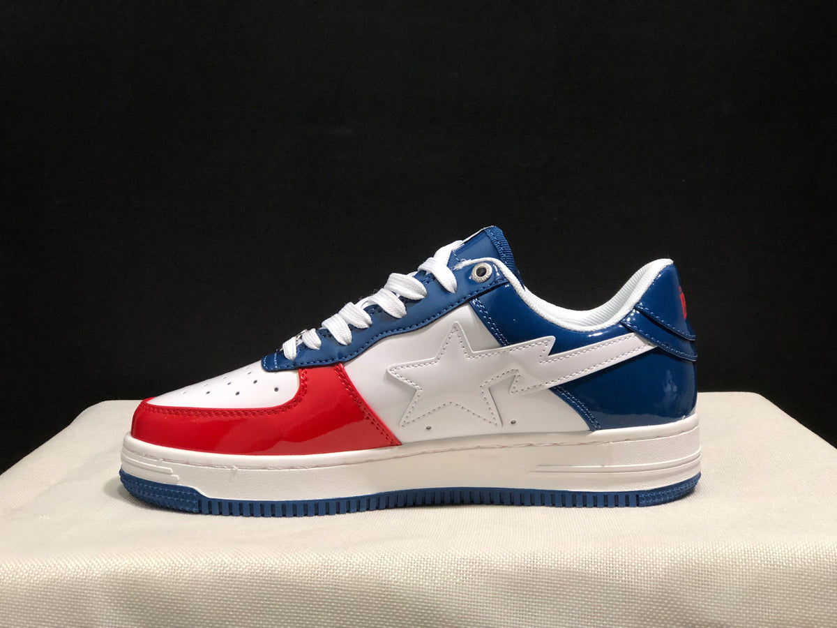 Bape Sta Low-Top Sneakers White Blue Red