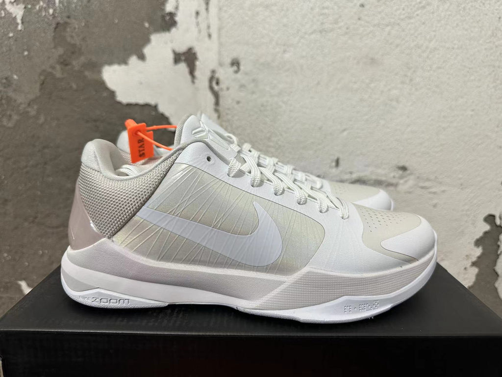 Nike Kobe 5 Protro Basketball Shoes Silver White