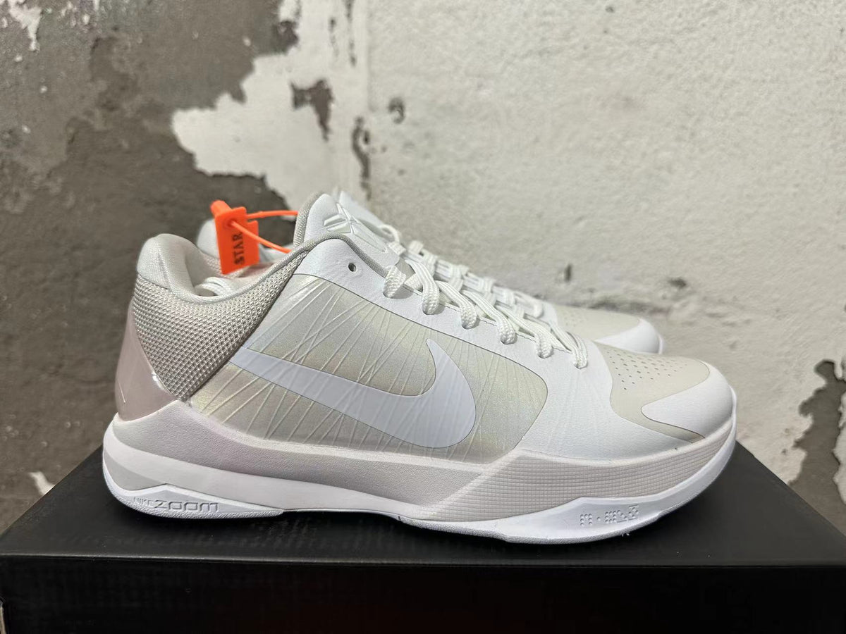 Nike Kobe 5 Protro Basketball Shoes Silver White