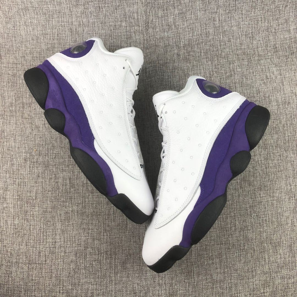 Jordan Air Jordan 13 Lakers Sneakers White Purple 414571-105
