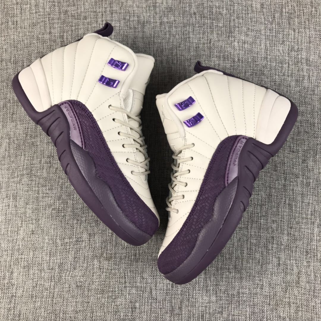 Jordan Air Jordan 12 White Purple Sneakers 510815-001