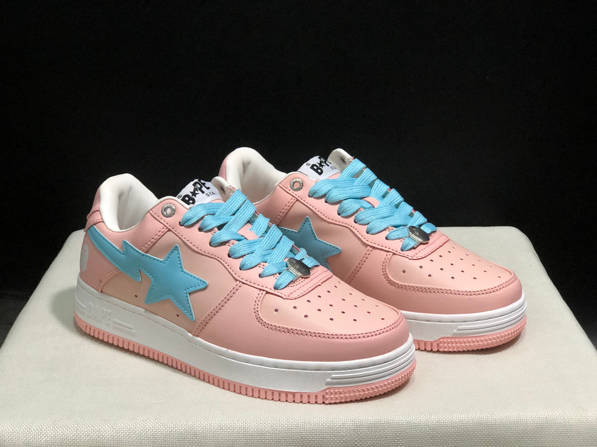 Bape Sta Low-Top Sneakers Pink Blue