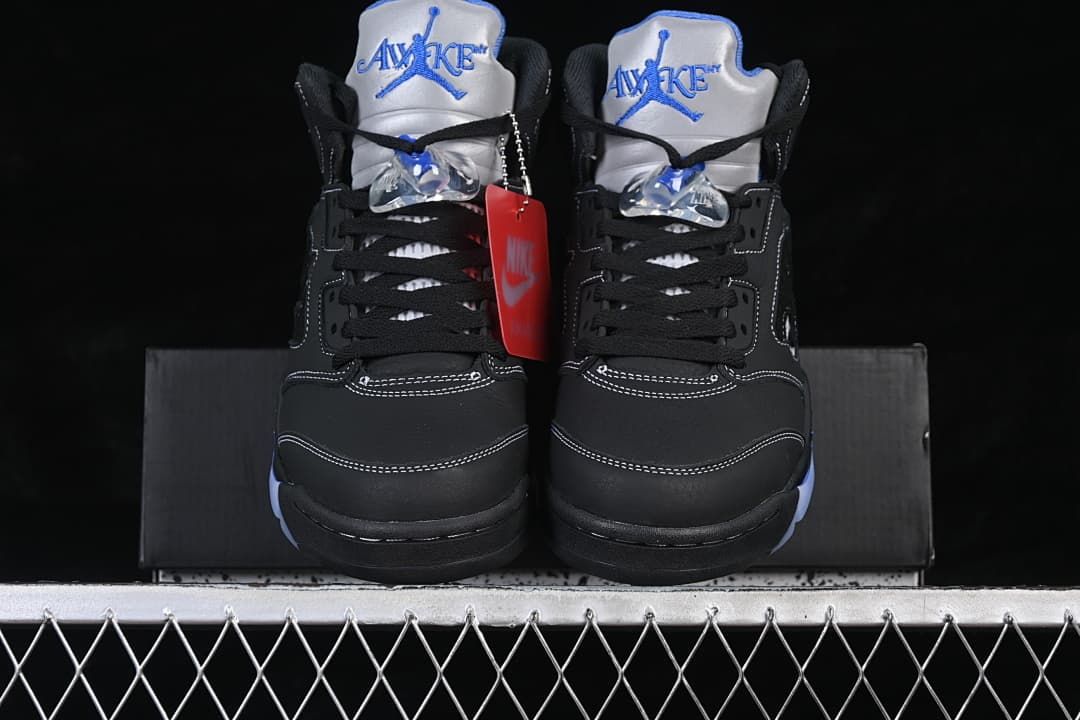 Awake NY x Air Jordan 5 Sneakers Black and Blue