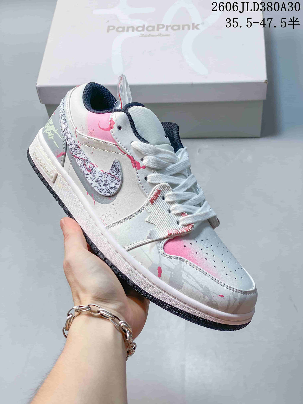 Air Jordan 1 Low Panda Prank Graphic Sneakers