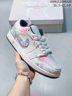 Air Jordan 1 Low Panda Prank Graphic Sneakers