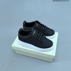 Alexander McQueen Oversized Low-Top Sneakers, White and Black