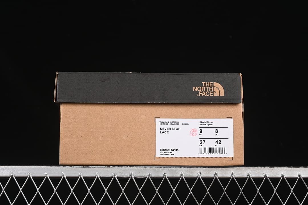 The North Face NS93R41K Black and Silver Trail Sneakers