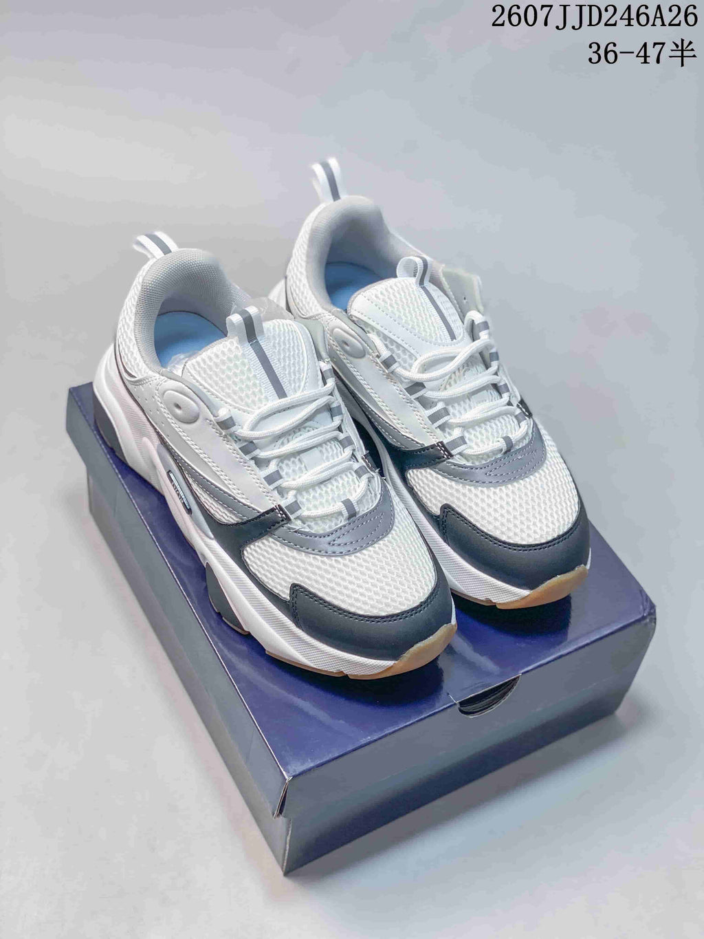 Dior JJD246A26 Low-Top Sneakers White Black Gray