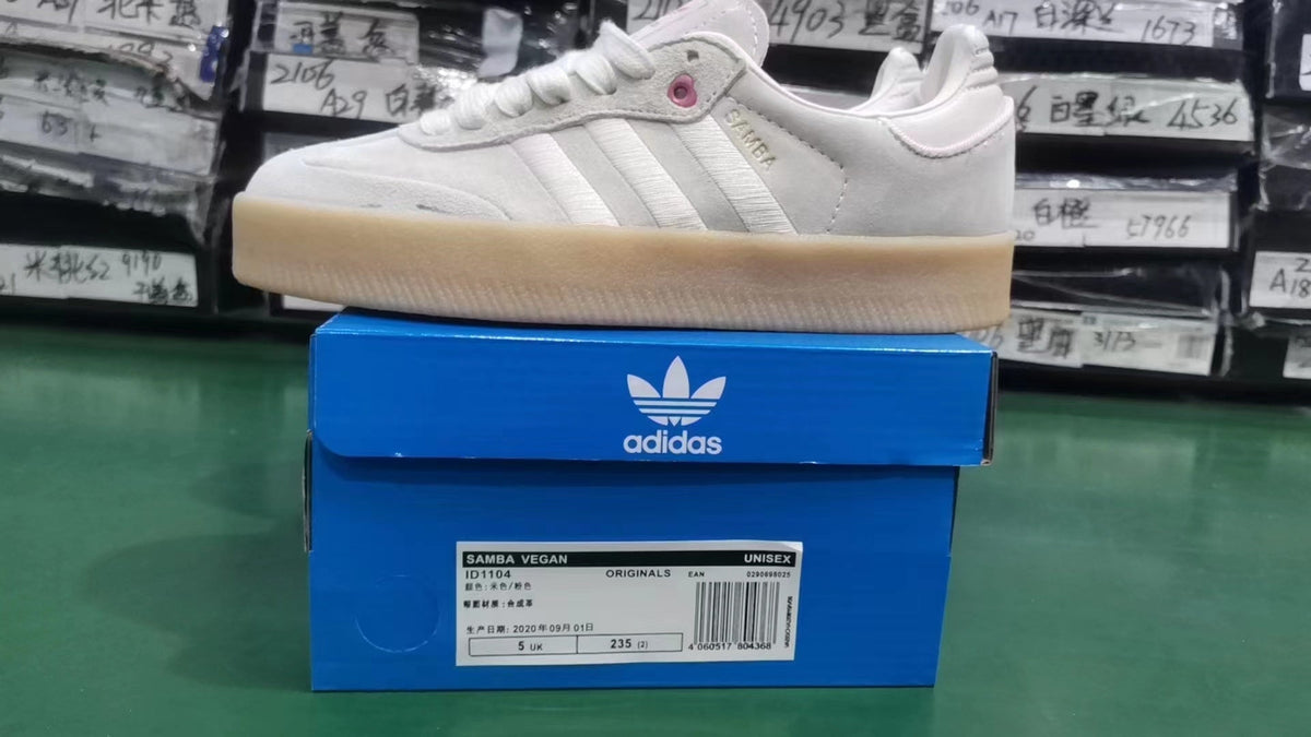 adidas Samba Vegan Platform Sneakers White and Gum