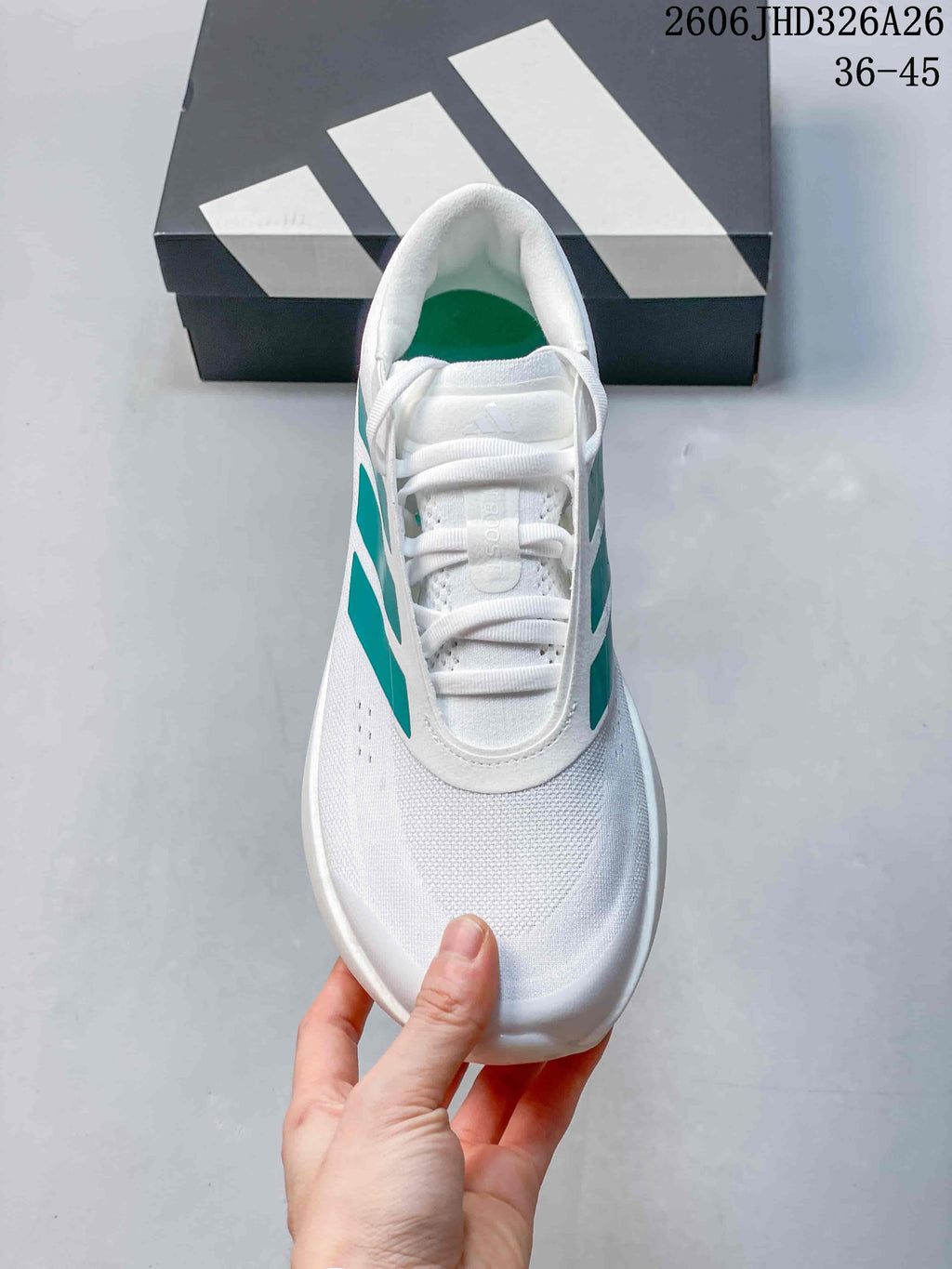 adidas Supernova Rise 3 White Running Shoes with Teal Stripes