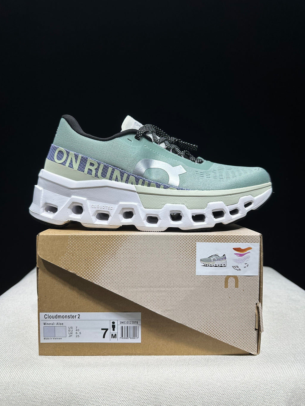 On Cloudmonster 2 Mineral Aloe Running Shoes