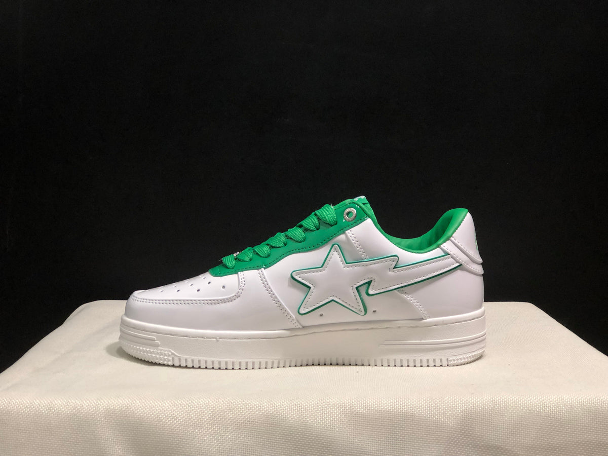 BAPE Sta Low-Top Sneakers White Green