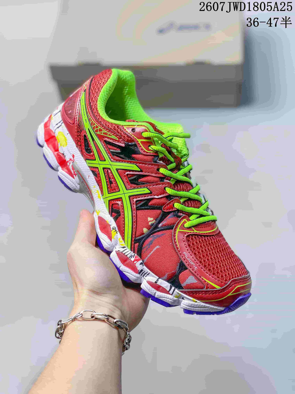 ASICS Gel-Nimbus 16 Running Shoes Red Neon Green 712750QWU