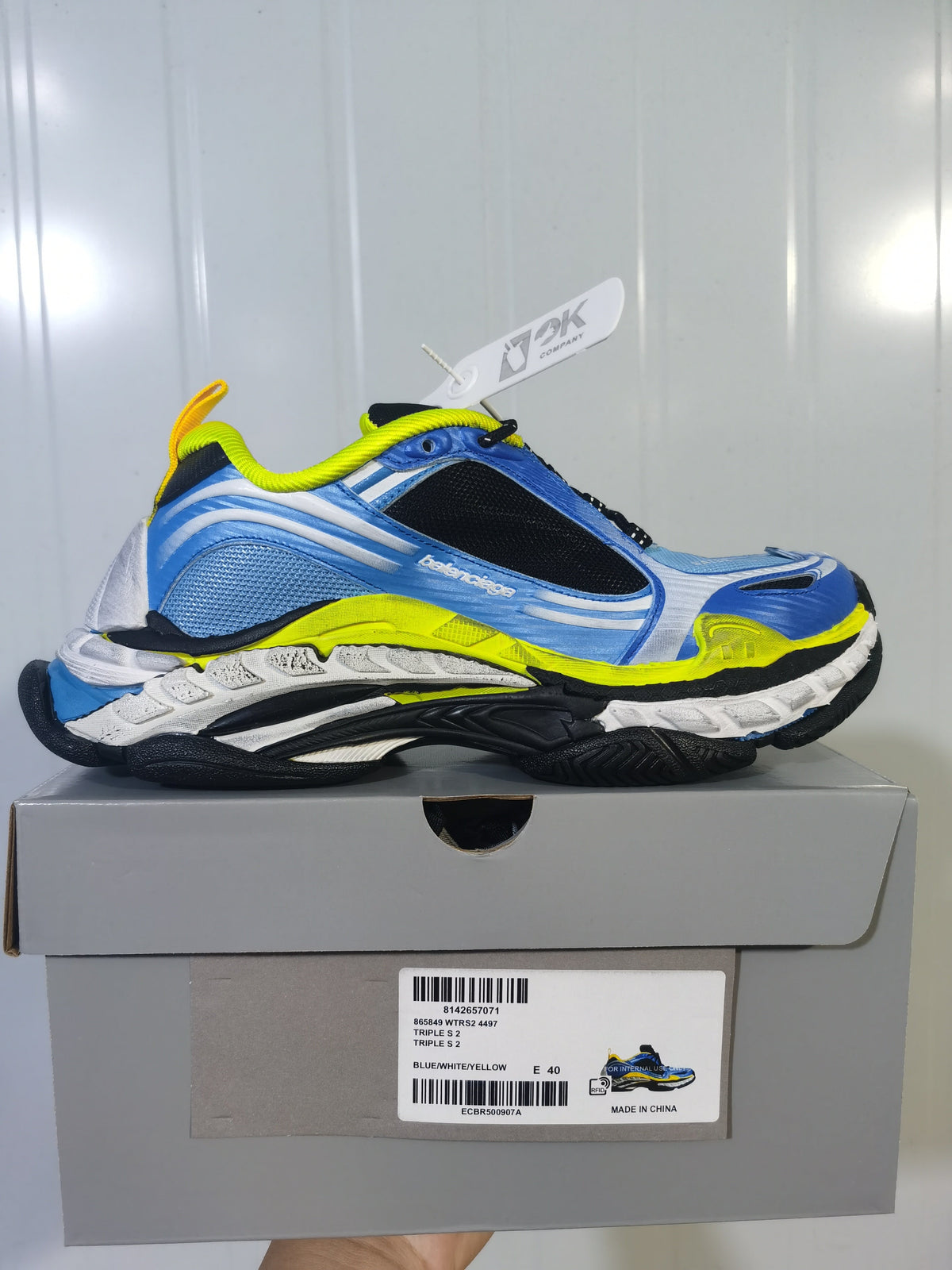 Balenciaga Triple S 2 Sneakers Blue/White/Yellow 4497