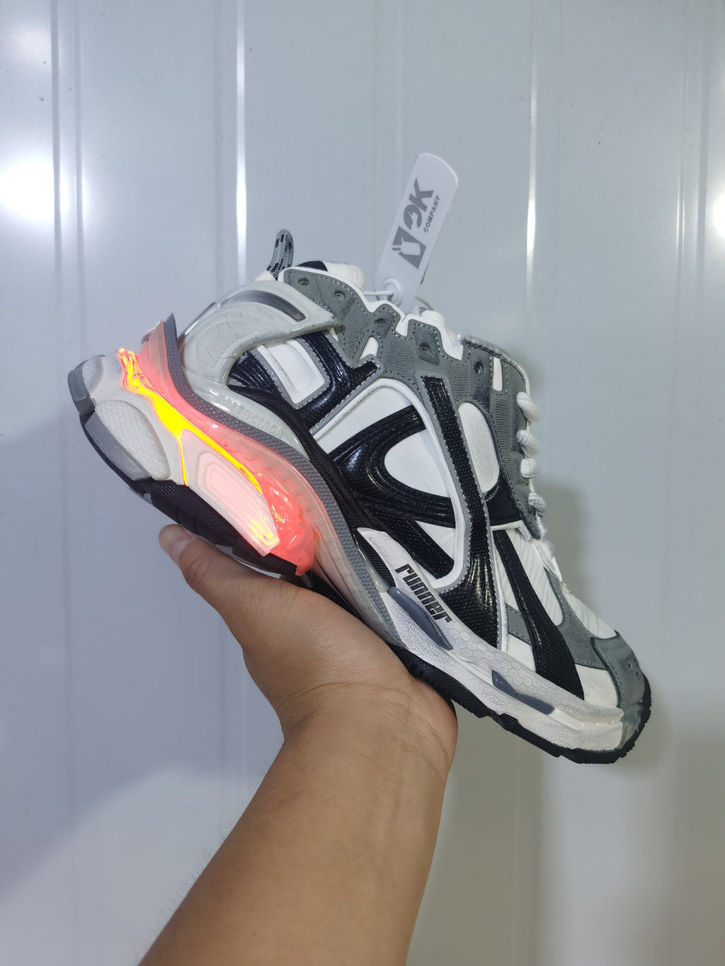 Puma 9012 Runner Sneakers Grey White Black Light-Up
