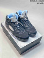 Jordan Air Jordan 5 High-Top Sneakers in Black and Blue