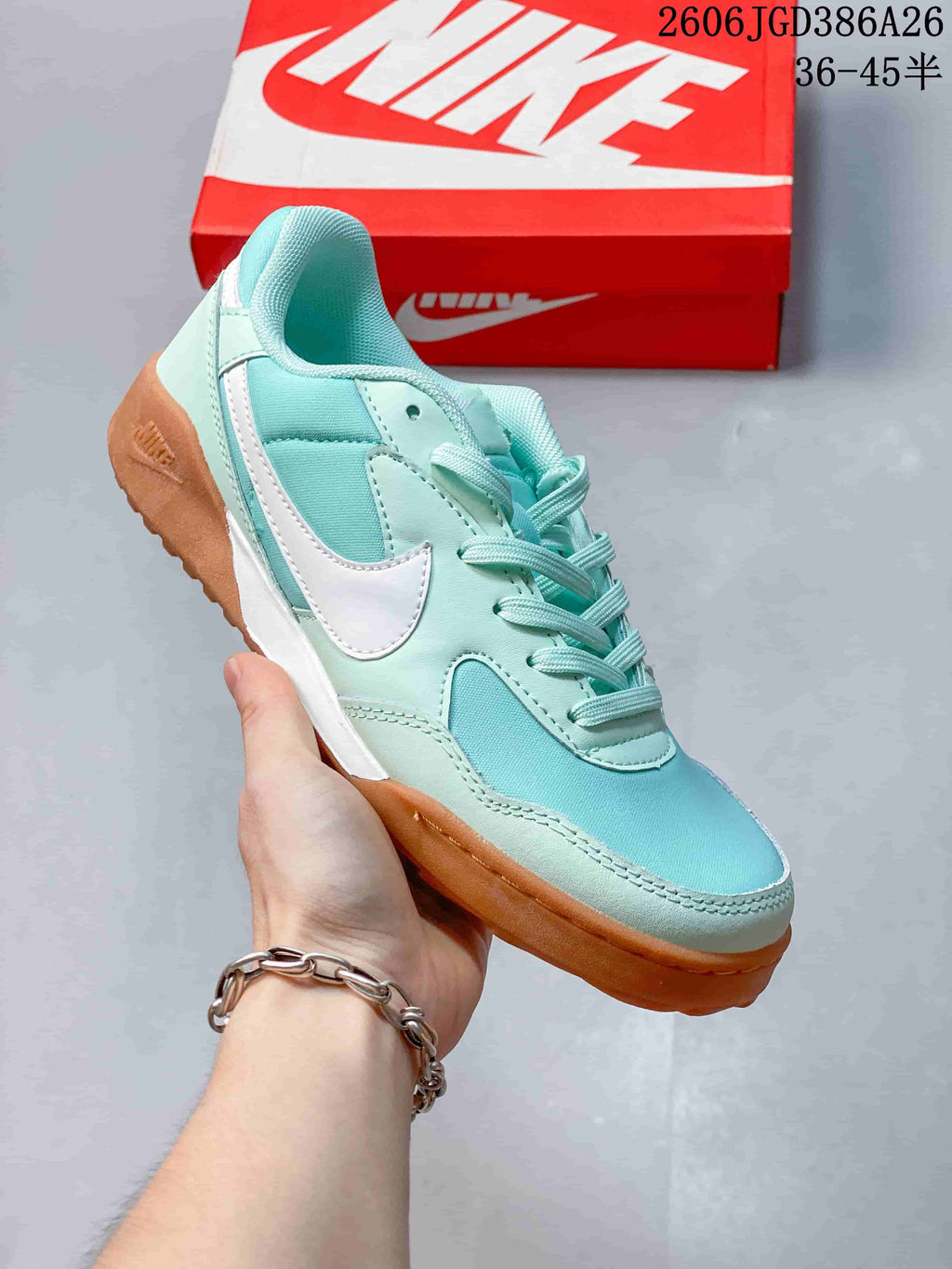 Nike Terra Manta Suede Sneakers Mint Green White 2606JGD386A26
