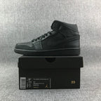 Air Jordan 1 Mid Sneakers, Black