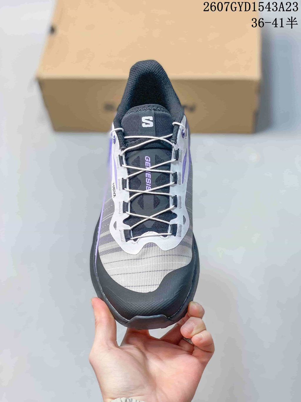 Salomon Genesis Trail Running Shoes Black Purple 722530OWE