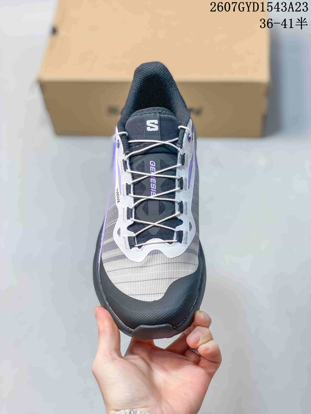 Salomon Genesis Trail Running Shoes Black Purple 722530OWE