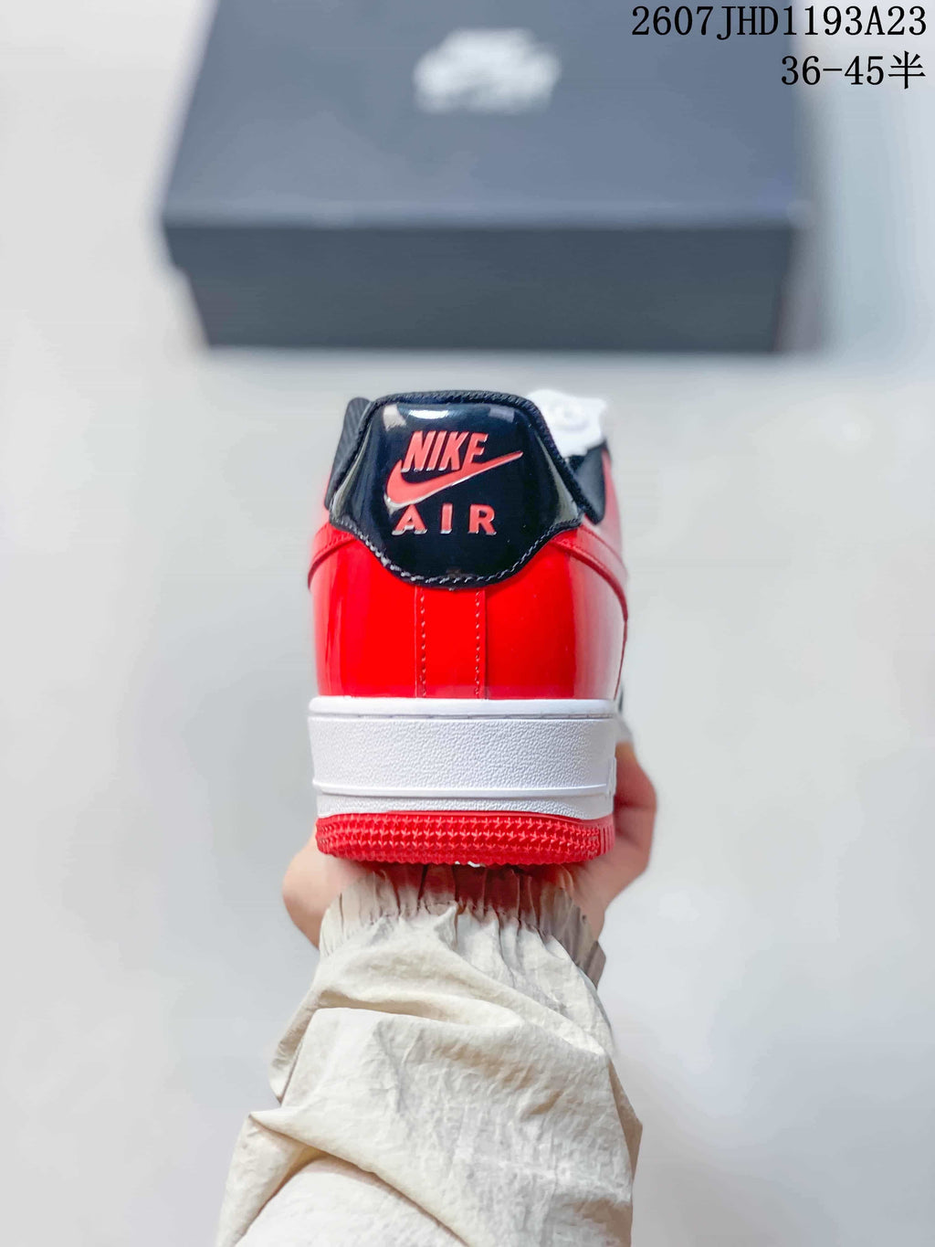 Nike Air Force 1 '07 Red Black Low-Top Sneakers