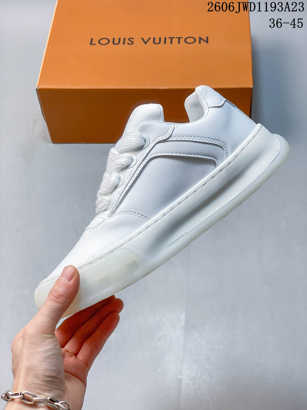 Louis Vuitton Tilted White Low-Top Sneakers