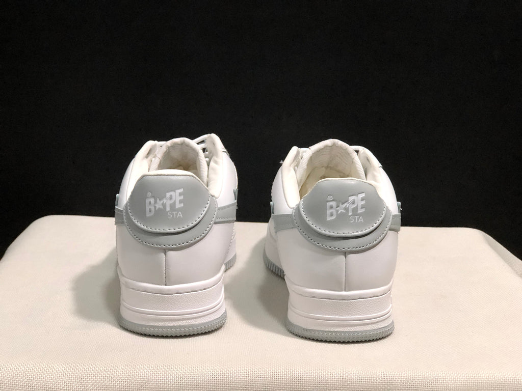BAPE Bape Sta Low Sneakers White and Gray