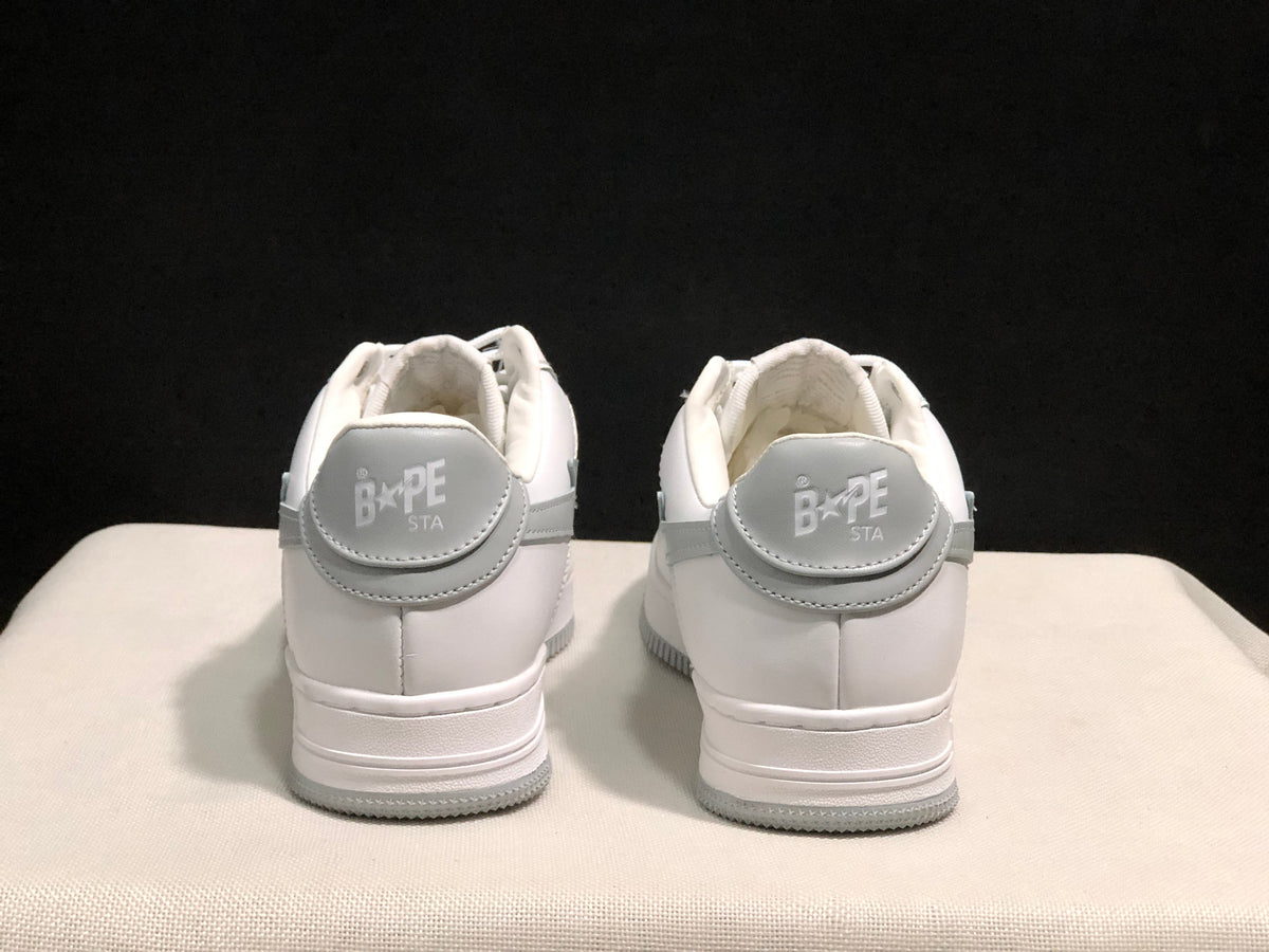 BAPE Bape Sta Low Sneakers White and Gray