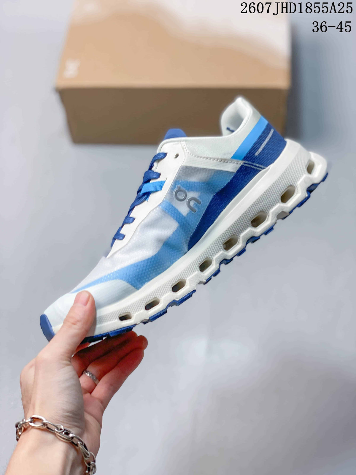 On Cloudvista 2 Trail Sneakers, White and Blue