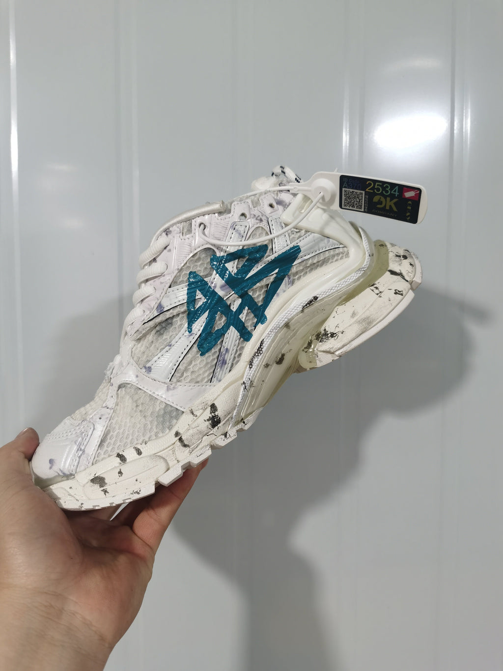 Balenciaga Runner Sneakers White Blue 0133