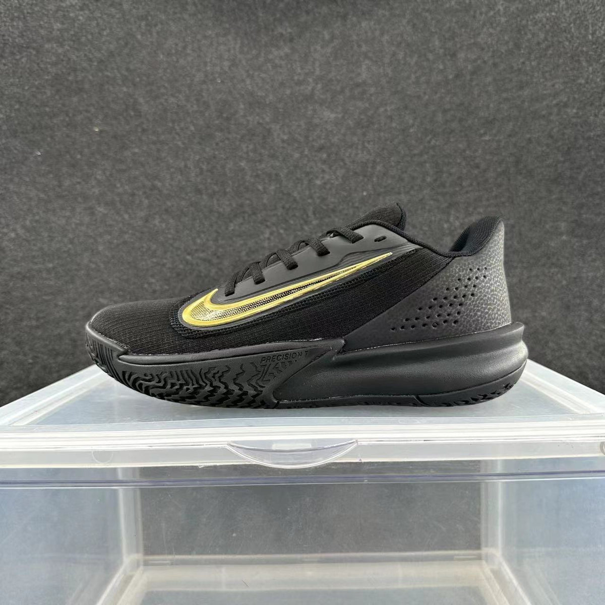 Nike Precision 7 Basketball Shoes Black Gold