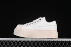 SMFK S0002B2 White Platform Canvas Sneakers