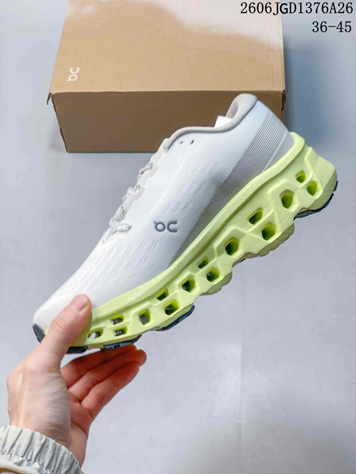 On Cloudmonster 3 Running Shoes White Lime GD1376A26