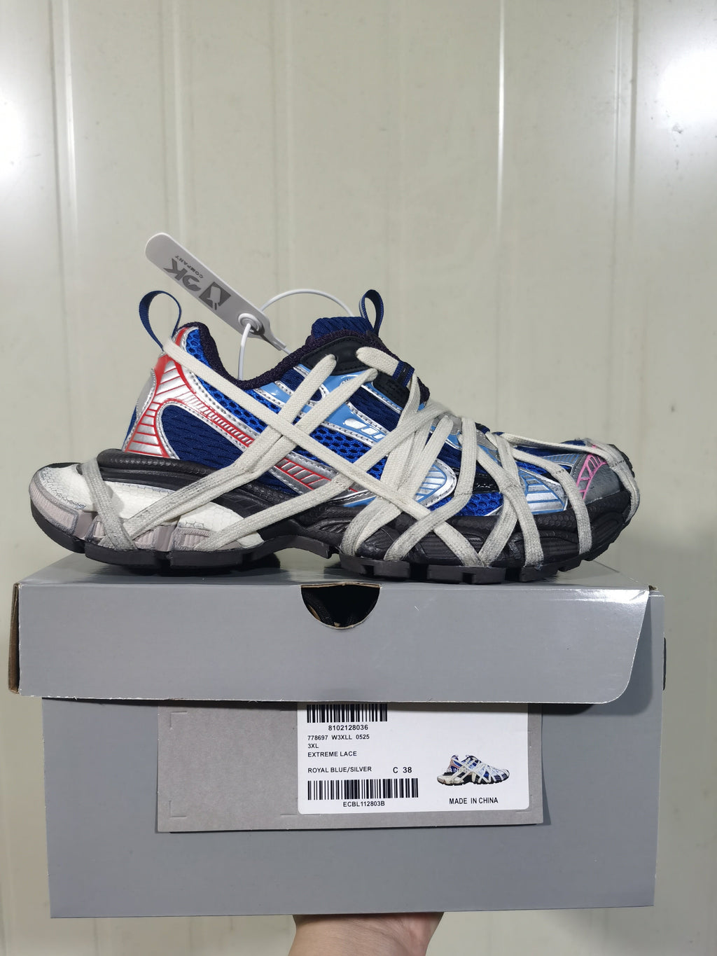 ASICS 3XL Extreme Lace Sneakers Royal Blue Silver