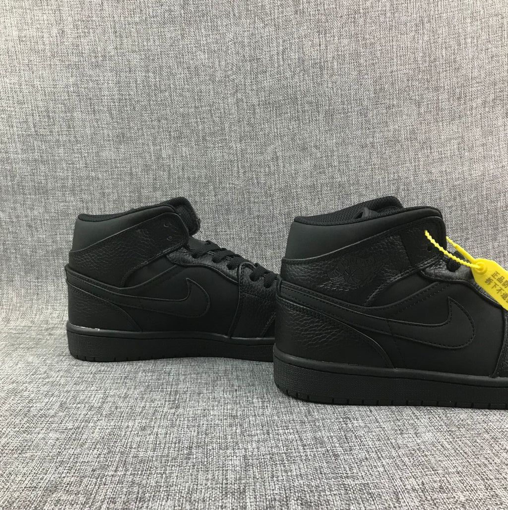 Air Jordan 1 Mid Sneakers, Black
