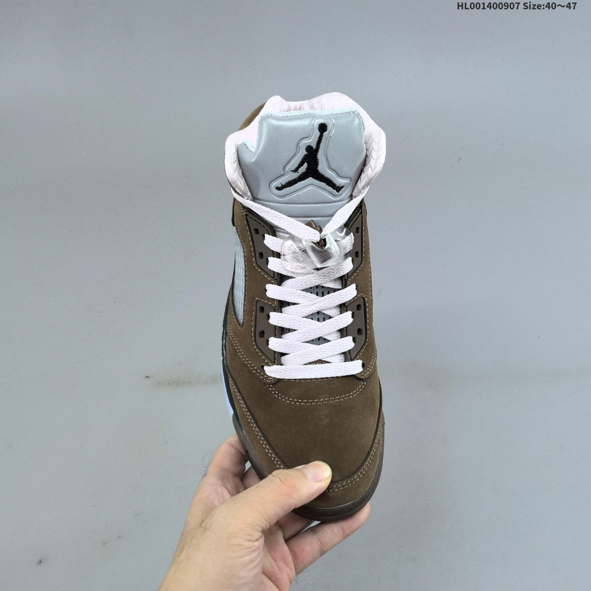 Jordan Air Jordan 5 Retro High-Top Sneakers in Brown and Pink