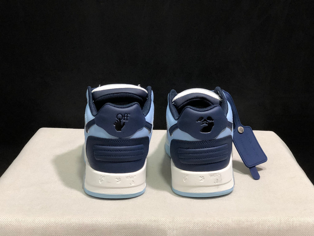 OFF-WHITE Out Of Office Low-Top Sneakers Navy Blue and White