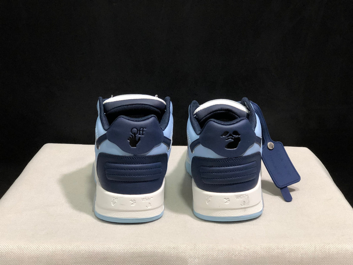 OFF-WHITE Out Of Office Low-Top Sneakers Navy Blue and White